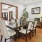 a dining room table with chairs