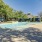 a swimming pool in a backyard